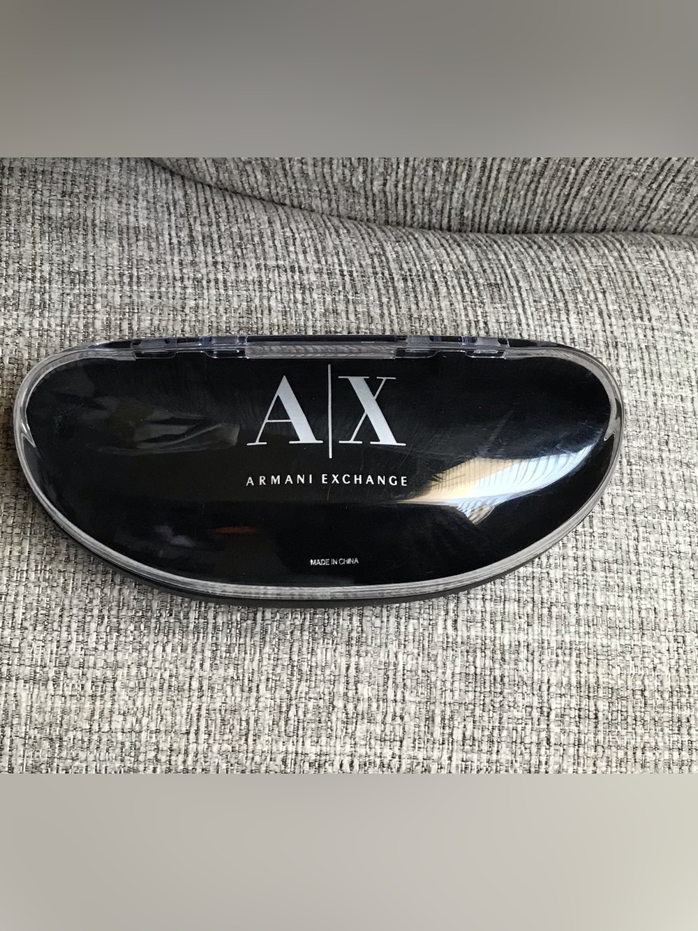 Armani Exchange Black Hard-Shell A|X Accessory Case